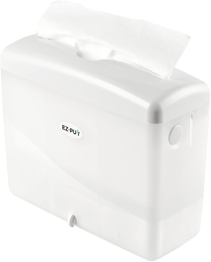 EZ-Pull Countertop MULTIFOLD Paper Towel Dispenser for Kitchen/Bathroom/Office/RV/Airbnb, White 4500-EZ