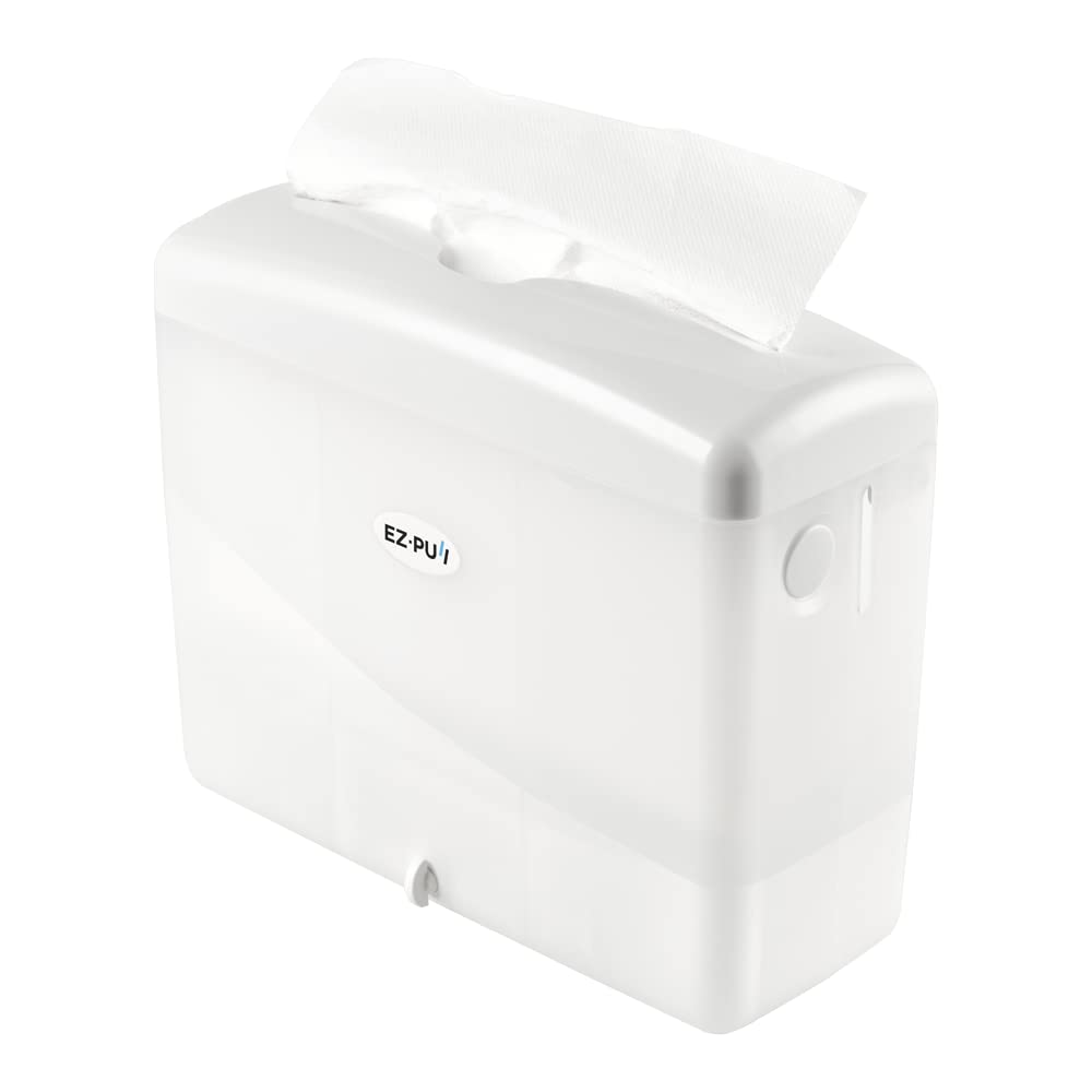 EZ-Pull - Dispensador de toallas de mano multiplegable para encimera, cocina, baño, oficina, caravana, Airbnb, color blanco 4500-EZ