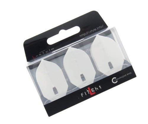 LSTYLE Dart Flights: L5 PRO Rocket - for Soft Tip and Steel Tip Darts - White