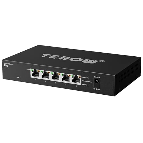 5 Port 2.5G Ethernet Switch with 2.5Gbps RJ45 Ports