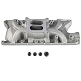 7121 8124 RPM Intake Manifold Aluminum Dual Plane Compatible with Ford Windsor Small Block SBF 1962-2001 260 289 302W V8 Idle-6,500 DM-3212-N Silver