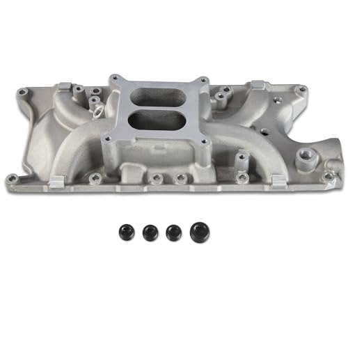 7121 8124 RPM Intake Manifold Aluminum Dual Plane Compatible with Ford Windsor Small Block SBF 1962-2001 260 289 302W V8 Idle-6,500 DM-3212-N Silver
