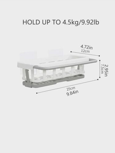 Image of Adjustable Two-Tone Hanging Drain Rack - Retractable Plastic Sink Storage Tray & Drying Basket - Space-Saving Sponge Holder for Kitchen & Bathroom Use - Multicolour (1 Pc)