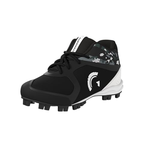 Guardian Baseball and Softball High Top Cleats for Youth Boys and Girls - Black, 12 Little Kid