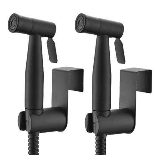 Purrfectzone Bidet, Stainless Steel Jet Spray for Toilet, Wall-Mounted - Matte Black