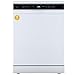 Midea Spülmaschine 60 cm MDWEF1433DW-WE, Geschirrspüler Freistehend 14 Maßgedecke, Besteckkorb, höhenverstellbarer Oberkorb, Aqua-Stopp, Startzeitvorwahl, Weiß