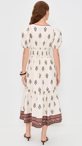 MOON RIVER Women's Puff Sleeve Midi Dress3