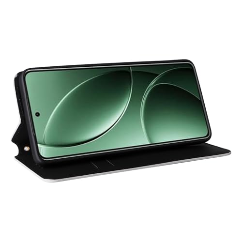 Capas Compatível com Xiaomi Poco F7 Ultra 5G,Caso de telefone de fechamento magnético Flip,Caso de telefone de carteira de couro PU com desenho de padrão Slots.3D do cartão-Silvery