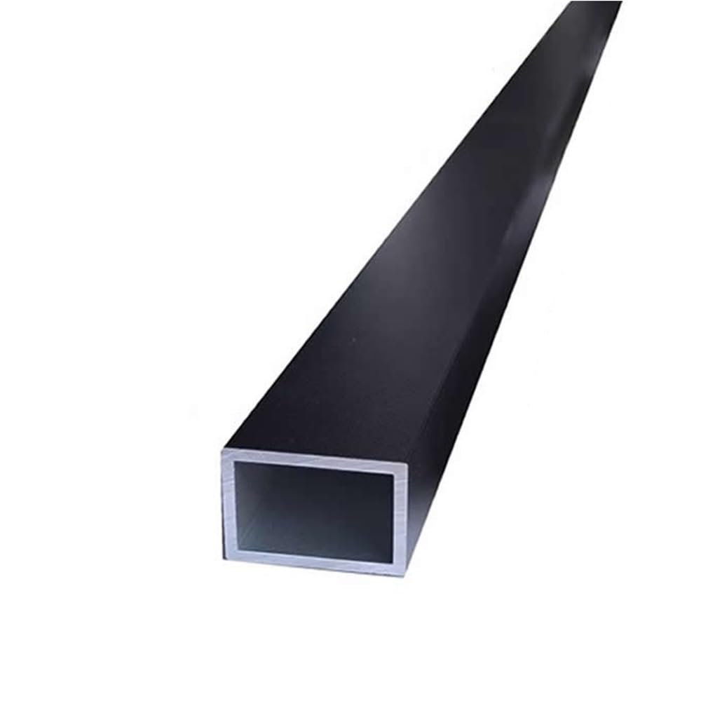 Perfil de tubo cuadrado de aluminio negro de 495 mm, ancho de 8-20 mm, tubo ligero de aleación de metal AL for marc0s de puertas.(20x70x2mm)