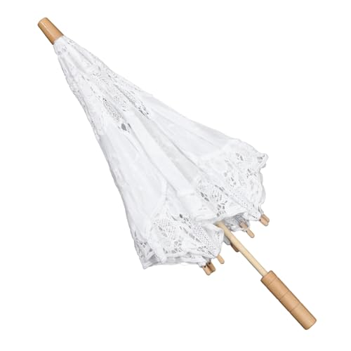 Toddmomy Vintage Lace Umbrella Large Flower Shaped Photography Prop Decorative Umbrellas for Girls Wedding Supplies