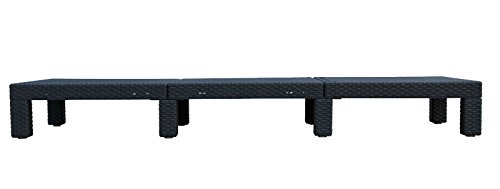 2er Set Allibert Daytona Sonnenliege Kunststoff Gartenmöbel Rattanoptik graphit - 4