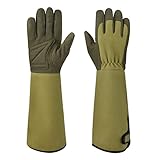 OIZEN Gardening Gloves for Women and Men1, 1 Pair of Long Sleeve Rose Pruning Thorn Proof Gloves,Gar