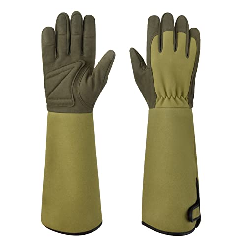 Oizen Gardening Gloves For Women And Men1, 1 Pair Of Long Sleeve Rose Pruning Thorn Proof Gloves,Gardening Gifts (Medium) #TOP4