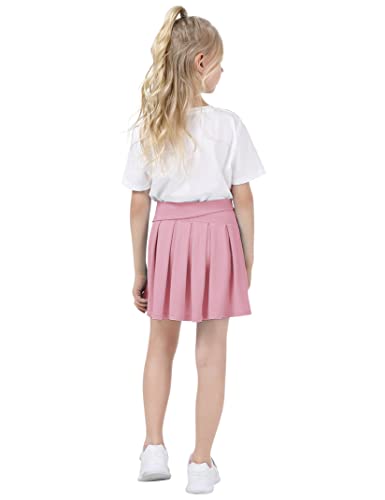 Huanye Saia de tênis plissada para meninas com shorts cintura alta uniforme escolar saia saia acima