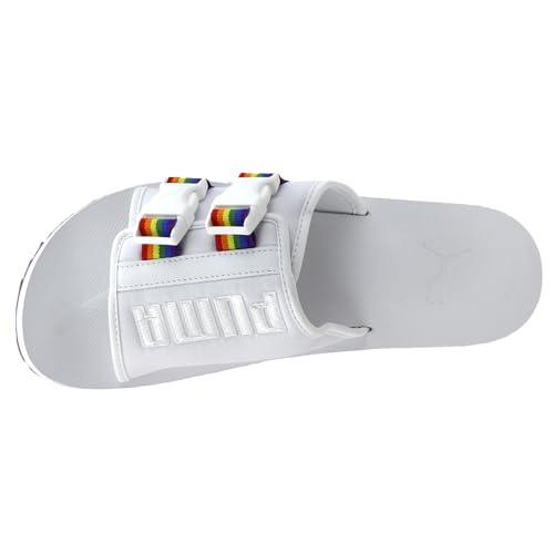 PUMA Mens Wilo Lux Nylon Multicolor Slide Casual Sandals Casual - White4