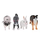 Figuras de animales de granja: esta colección, que incluye figuras realistas de conejos, adornos para tartas de cerdos y figuras de animales de granja, es perfecta para coleccionistas, y cualquier persona que aprecie a los animales y la vida en la granja, adornos para fiestas de navidad, regalos de fiesta de pascua