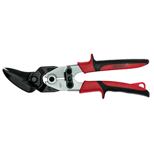 Teng Tools Tin Snips Modern Left Hand Red Stainless Steel