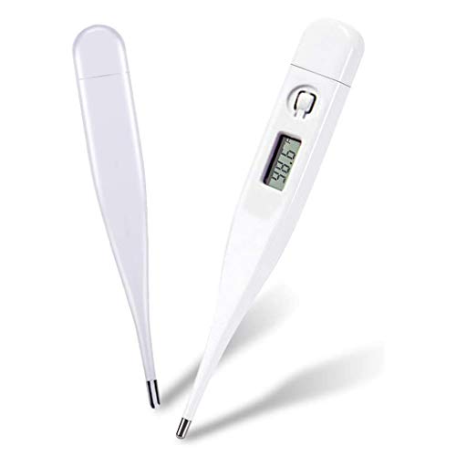 2PC Digital Oral Thermometer, Thermometer for People Pets, Mercury Free, Waterproof Probe, Fever