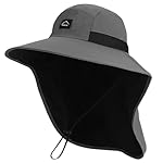 Rosoz Outdoor Sun Hat for Men Women, UPF50+ Protection Safari Cap Wide Brim Mesh Fishing Hat with Neck Flap Beach Garden - Image 3