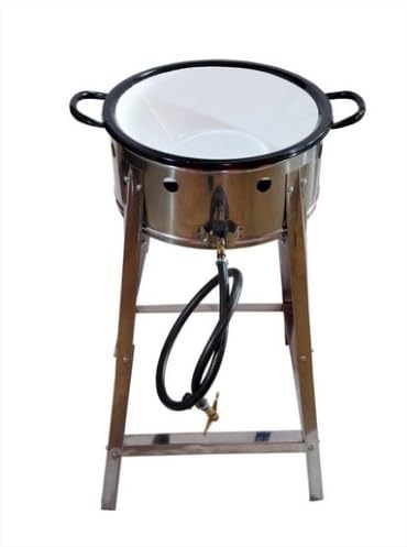Fritadeira Industrial Fogão Pasteleiro Com Tacho 16 7l Aço Inoxidável