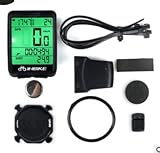 【Tabla de códigos de bicicleta multifuncional】 Esta computadora para bicicleta es buena para medir la velocidad, la distancia, etc., que cualquier ciclista serio o fanático del fitness necesita. Debido a su cuerpo pequeño, peso ligero, IMPERMEABILIDAD y diseño INALÁMBRICO, el ciclocomputador es adecuado para la mayoría de tipos de bicicletas y para todas las estaciones.