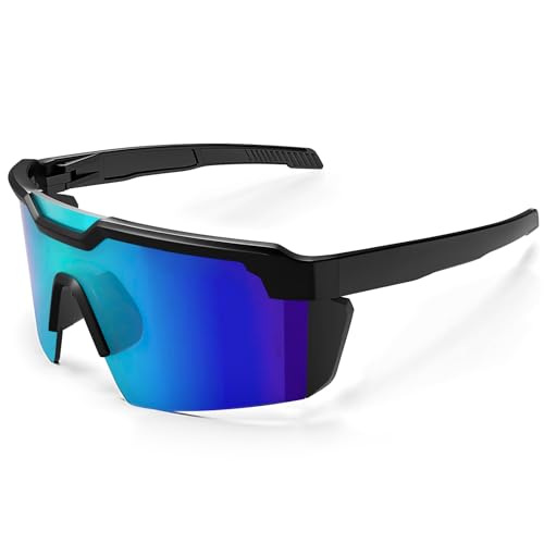 WISTON XL Z87 Sunglasses for Big Wide Heads Men Women,TR90 Ultralight UV400 Protection Sun Glasses 8226 Blue