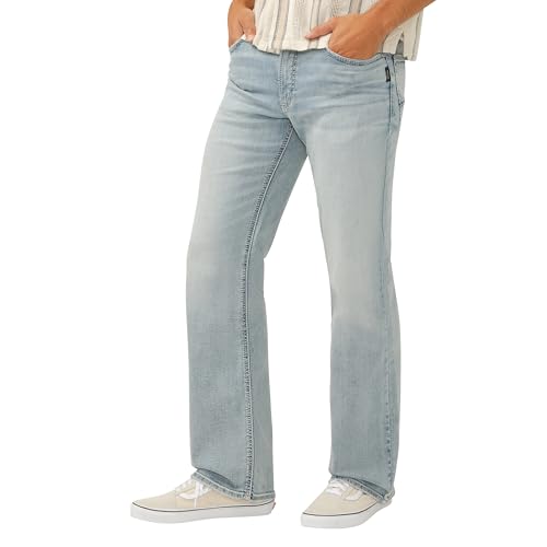 Image of Silver Jeans Co. Men's Zac Relaxed Fit Straight Leg Jean - Legacy