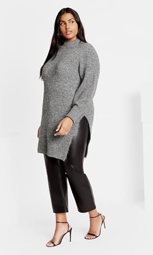 City Chic Women's Plus Size Jumper - Longline Split2