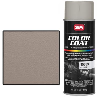 SEM Color Coat 15353 Flexible Coating, 16 oz Aerosol Can, Light Titanium, 24 hr Curing, Aerosol
