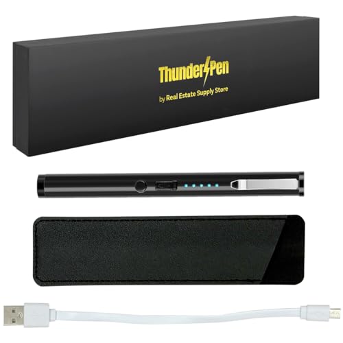 Mediz ThunderPen Stun Gun Pen for Self Defense - Tactical Stun Pen for Women and Men USB Rechargeable Battery Indicator Durable Clip Compact and Concealable for Protection (Black 1 Pack)