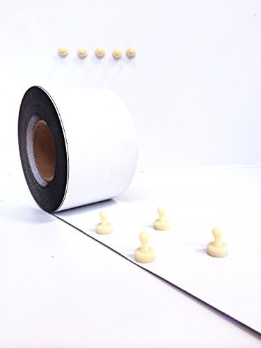 Magnetband Selbstklebend – Ferroband 50 Mm X 0,6 Mm, Weiß Matt – Meterware Zum Flexiblen Zuschneiden