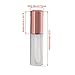 BQLZR Rose Gold Lip Gloss Tubes 1.2ml Empty Plastic Clear Lip Balm Bottle Container Cosmetic Makeup Tools with Stopper Pack of 20