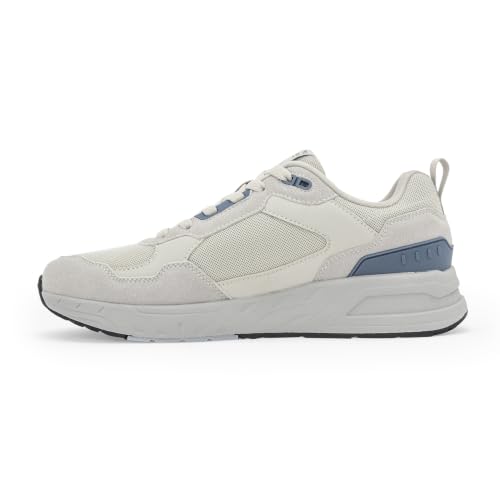Image of Red Tape Men's Sneakers Grey Blue Pu Mesh Round Lace-Up Easy Movement