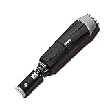 Galatée Taschenschirm Mini Regenschirm Windproof Sturmfest 10 Ribs Hydrophobes Material Auf-Zu Automatik leicht & kompakt Mit LED-Licht und Nachtreflexstreifen (Schwarz)