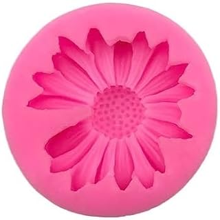 NbiKe DIY Flor Rosa Girasoles crisantemos Molde de Silicona Arcilla Resina epoxi Accesorios Molde moldes de Chocolate (Color : Pink-01)