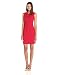 Lark & Ro Women's Pleated Neckline Sheath Dress, Classic Red, 8