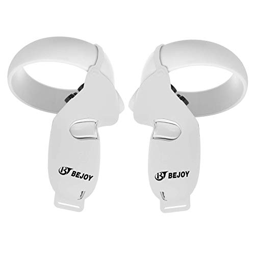 BEJOY Oculus Quest 2 Touch-Controller-Griff-Abdeckung, rutschfest, schweißfest, Schutz-Controller-Griff, Zubehör Silikon-Griff-Abdeckung (matt-weiß) Cover