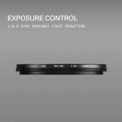 Filtro de lente ND variable de 52 mm con cristal optico Gobe NDX 3