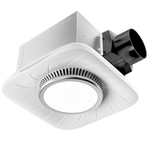 Hon&Guan Bathroom Exhaust Fan with Light, 111 CFM Ventilation Fan wih 900 LM LED Light for Home, 45 Watts & 1.5 Sones