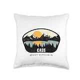 Cass West Virginia, WV Vacation Souvenir Throw Pillow