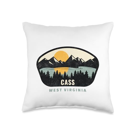Cass West Virginia, WV Vacation Souvenir Throw Pillow