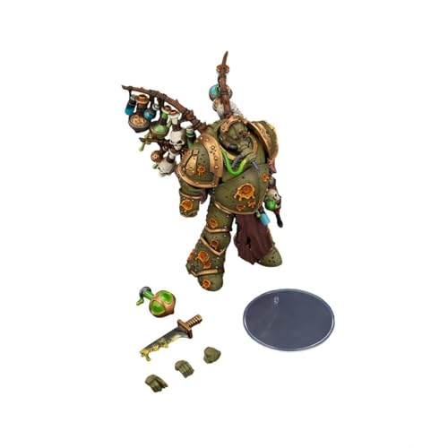 Image of JOYTOY Warhammer The Horus Heresy 1 /18 Action Figures Death Guard Biologus Putrifier with Injector Pistol and Hyper Blight Grenade Model Birthday Gifts JT03981