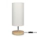 Produktbild Paco Home Tischleuchte Wohnzimmer Nachttischlampe LED Stoffschirmlampe Lampenschirm Tischlampe Holz Modern E14 Uni Bambus