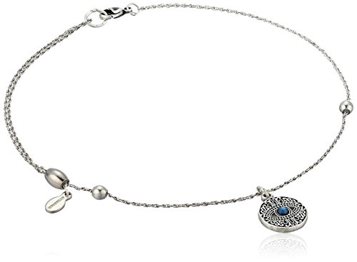 Alex and Ani Womens Evil Eye Anklet, Rafaelian Silver, Expandable