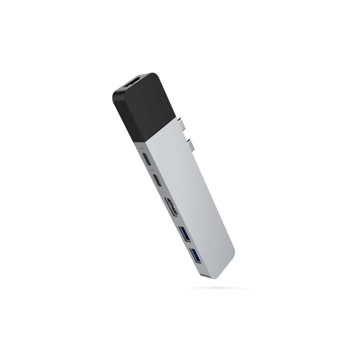 HyperDrive Mac USB C Hub Adapter, Sanho USB Type C Multi-Port Hub MacBook Pro 2020 2019 2018-2016, MacBook Air 8-in-2 Dongle w USB-C 100W PD, 4K HDMI, MiniDP, microSD/SD Card Reader, 2xUSB A- Silver