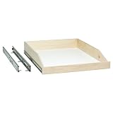 Slide-A-Shelf Made-to-Fit Slide-Out Shelf: Oak Wood Front with Full Extension Soft Close Rail