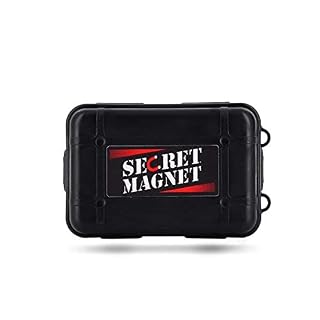 Secret Magnet boîte magnétique hermétique noire, 4 aimants