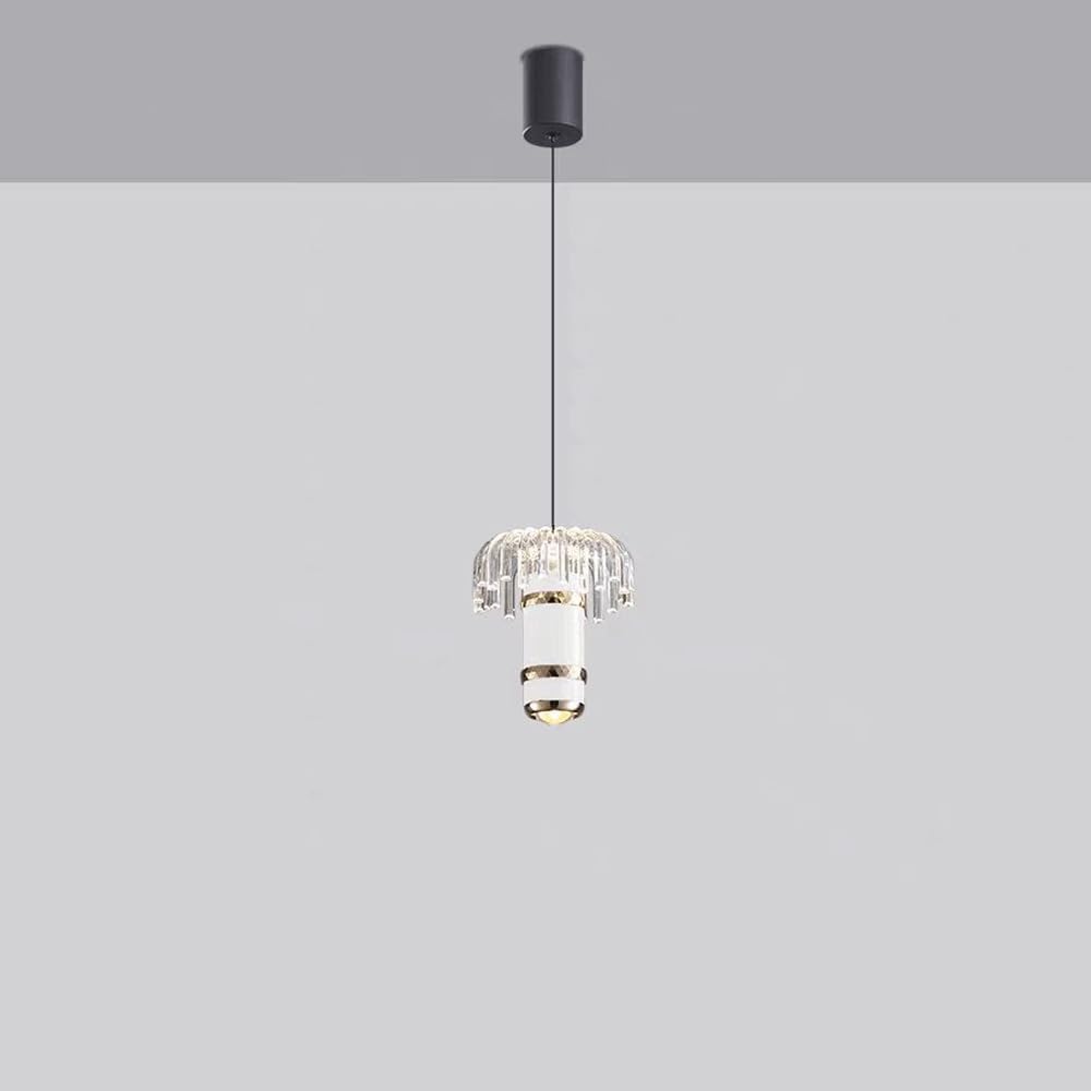 Lámpara colgante de flor de cristal para iluminar cenas elegantes en el comedor moderno