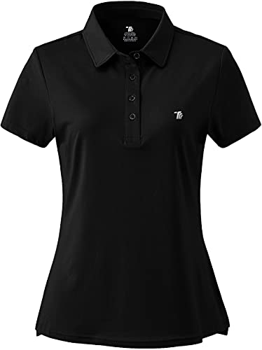Womens Golf Polo Shirts Short Sleeve Moisture Wicking Golf Apparel Athletic Shirts Ladies Golf Tops Black Womens Golf Polo Shirts Short Sleeve Moisture Wicking Golf Apparel Athletic Shirts Ladies Golf Tops Black