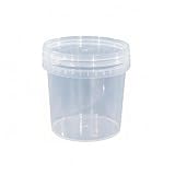 DimyFew Secchio Alimentare in PP Bocca Larga Secchio Cilindrico Resistente Alle Temperature Contenitore Domestico, Trasparente, Senza Manico